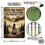 Wald Zitat Metallschild | Rustikale Berglandschaft Wandkunst