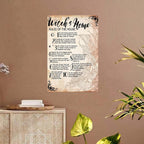 Vintage Hexen Hausregeln Metallschild | Halloween Deko