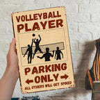 Vintage Volleyball Parkplatz Metallschild | Lustige Sport Garage Deko
