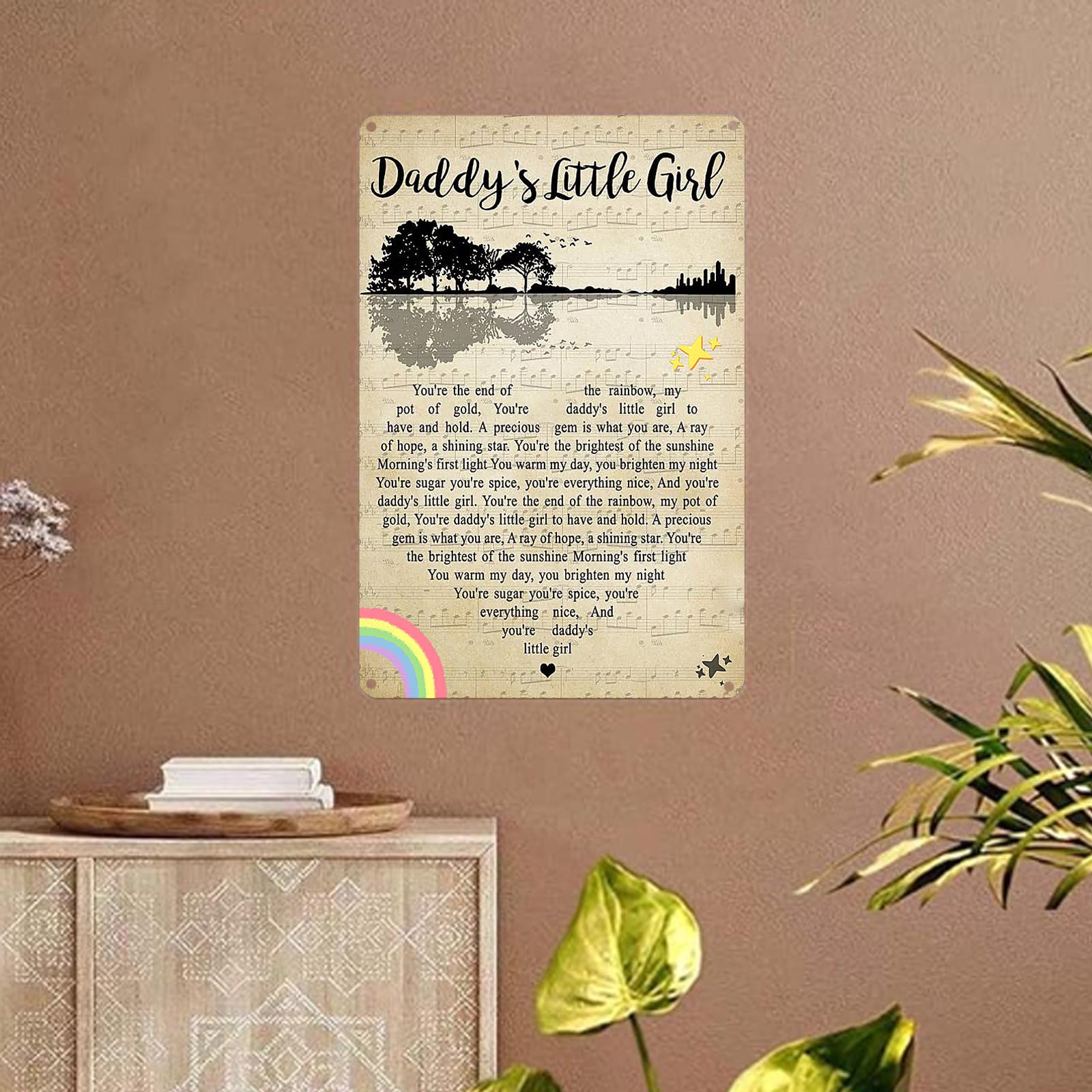 Vintage Daddy's Girl Poem Metal Sign: Daughter Gift from Dad