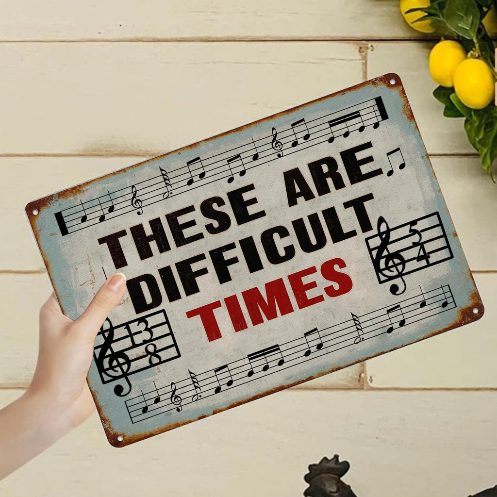 Funny Musician Metal Sign: Retro Bar, Home Studio Decor