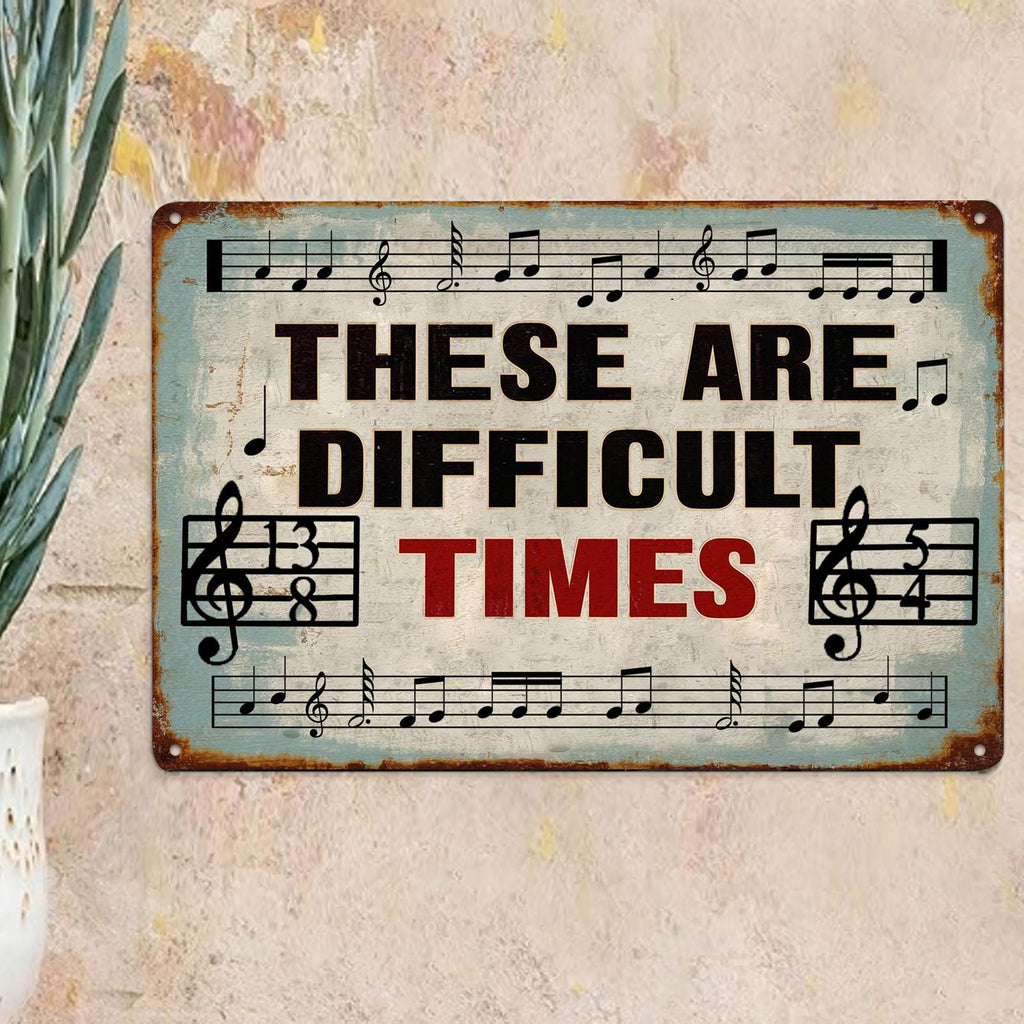 Funny Musician Metal Sign: Retro Bar, Home Studio Decor