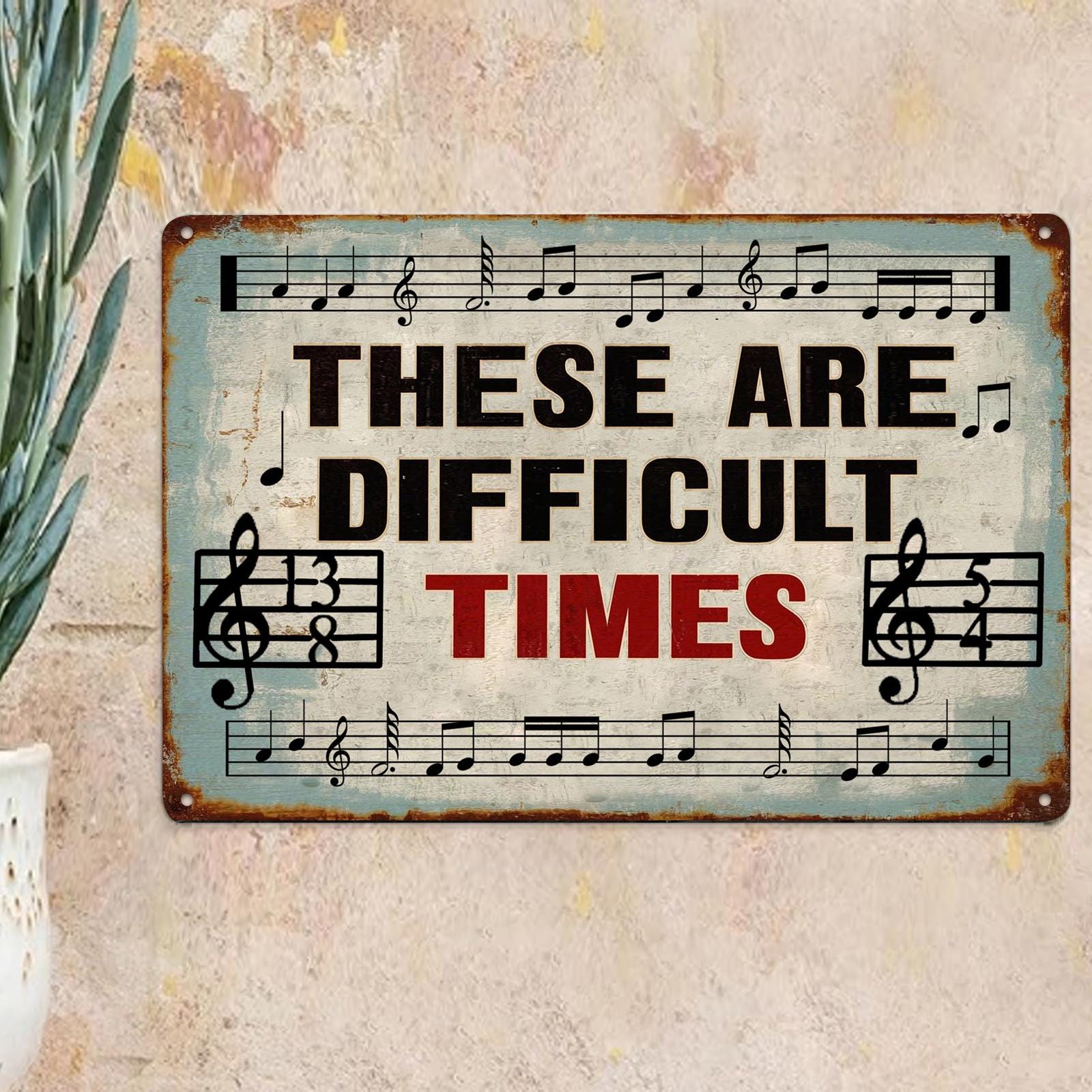 Funny Musician Metal Sign: Retro Bar, Home Studio Decor