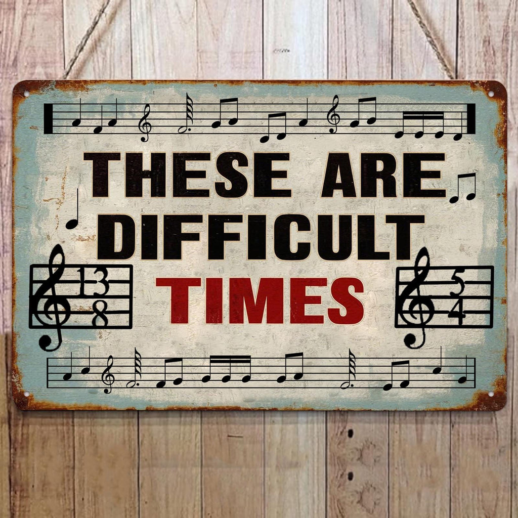 Funny Musician Metal Sign: Retro Bar, Home Studio Decor
