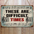 Funny Musician Metal Sign: Retro Bar, Home Studio Decor
