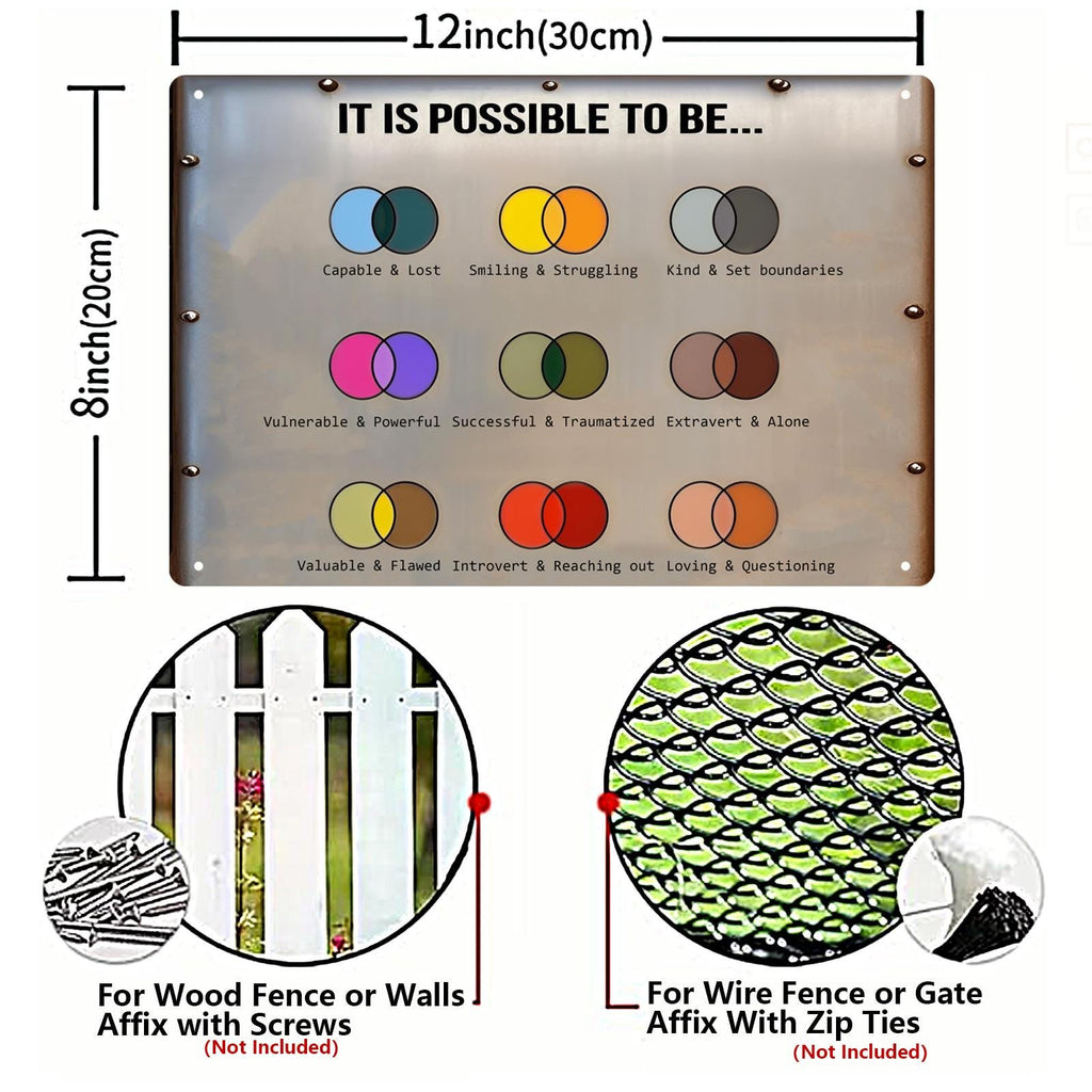 Motivational Metal Sign: Inspirational Rustic Office Decor