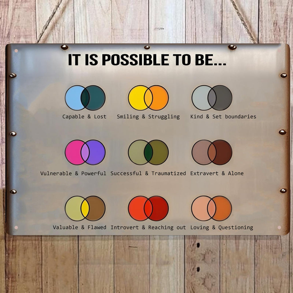 Motivational Metal Sign: Inspirational Rustic Office Decor