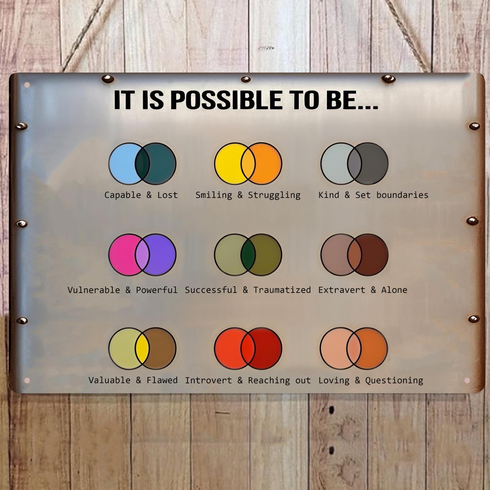 Motivational Metal Sign: Inspirational Rustic Office Decor