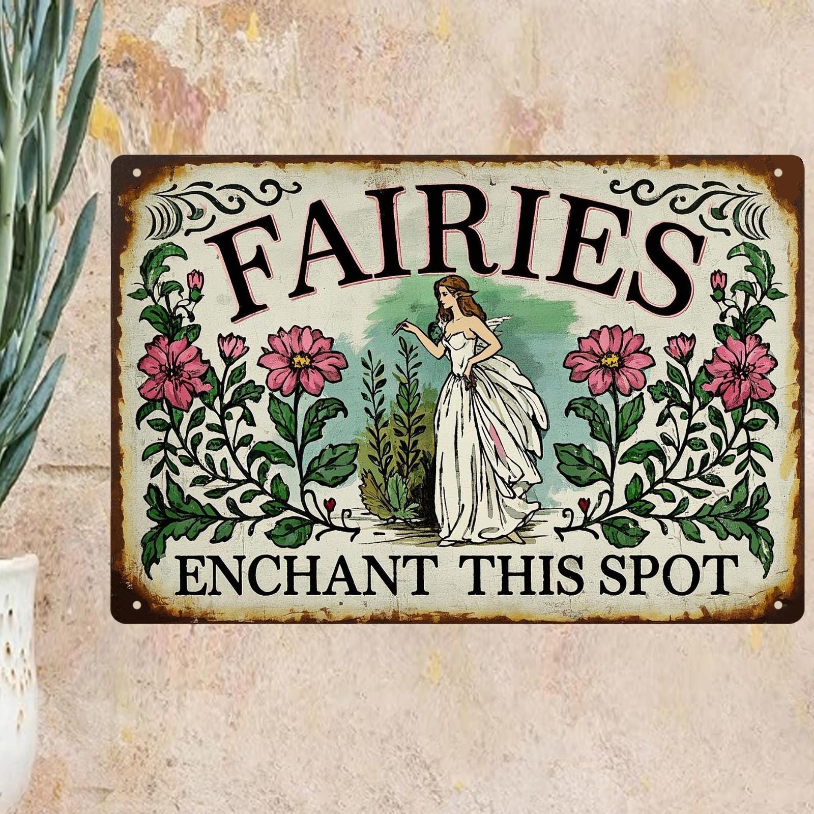 Rustic Deer Hunting Metal Sign: Cabin Lodge Wall Decor