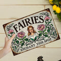 Plaque métallique vintage jardin de fées | Décoration d'intérieur rustique (20x30 cm)