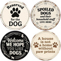 Dog Lover Tin Sign: Paw Print, Dog Quotes, Home Decor (8x8 Inch)
