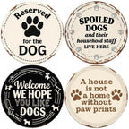 Blechschild Hundeliebhaber | Pfotenabdruck, Hunde-Zitate, Heimdekoration (20x20 cm)