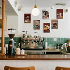 Vintage Coffee Art Metal Sign, Cappuccino, Latte, Espresso Print