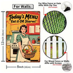 Vintage Kitchen Metal Sign | Retro Cooking Quotes Wall Art (8x12)