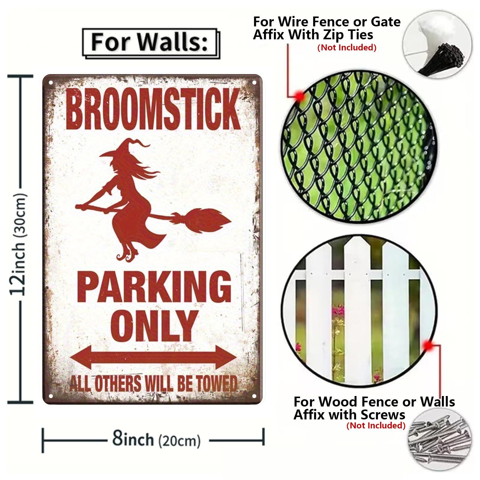 Retro Metal Sign Set: Funny Halloween & Coffee Wall Decor