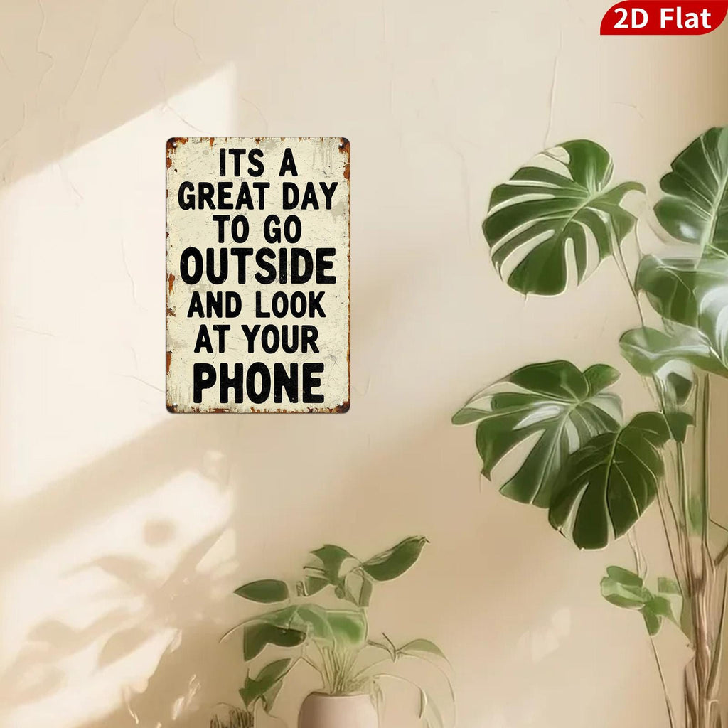 Funny Deer Hunting Metal Sign: Rustic Cabin Decor