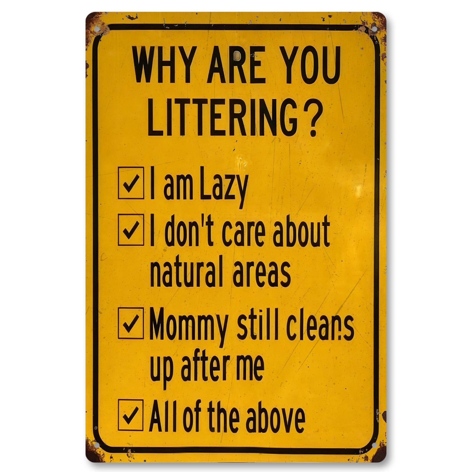 Funny Deer Hunting Metal Sign: Rustic Cabin Decor, Environmental Humor