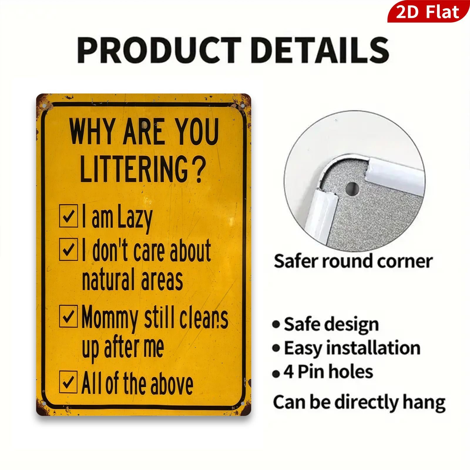 Funny Deer Hunting Metal Sign: Rustic Cabin Decor, Environmental Humor