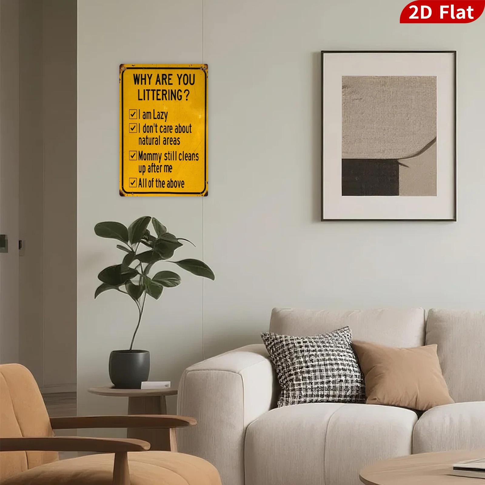 Funny Deer Hunting Metal Sign: Rustic Cabin Decor, Environmental Humor