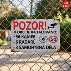 Rustikales Metall-Kamera-Radar-Schild | Sicherheitshinweis, Wetterbeständiges Blechschild aus Metall