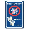Reclaimed Water Caution Sign: Durable Tinplate, UV-Resistant Print