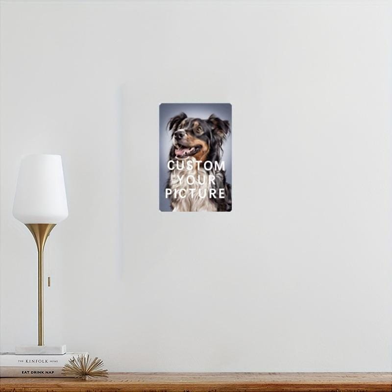 Panneau métallique personnalisé pour photo d'animal de compagnie | Décoration pour amoureux des chiens