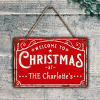 Weihnachtsmetallschild im Vintage-Stil | Charlottes Weihnachtsdeko