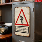 Lustiges Kilt Warnschild, Unterwäsche bei Wind erforderlich, Neuheit Metall Wandkunst Metall Si…