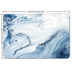 Tapis de sol en marbre bleu, Tapis absorbant en diatomite motif aquarelle abstraite