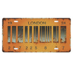 Vintage London KennzeichenschildRustikale Metall-Wanddekoration