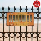 Vintage London KennzeichenschildRustikale Metall-Wanddekoration