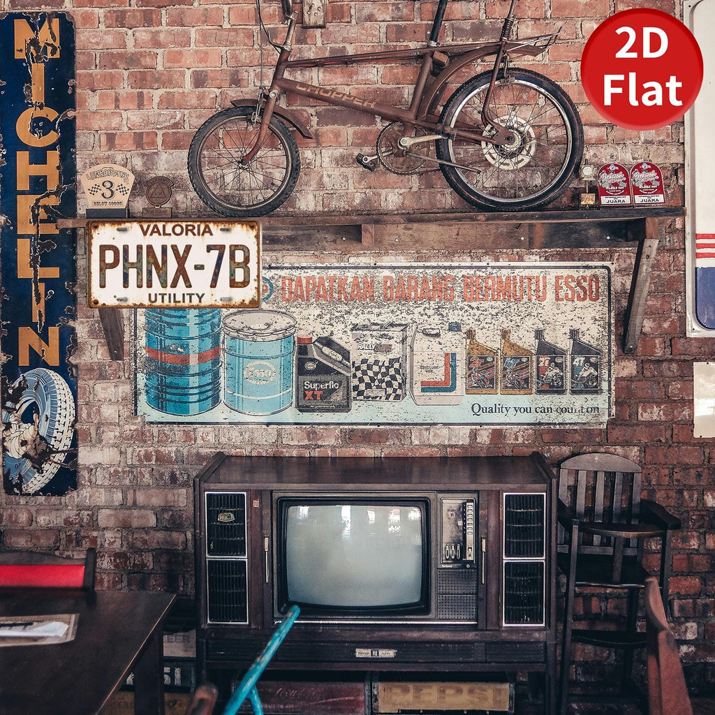 Rustic License Plate Wall Decor, VALORIA PHNX-7B Utility Sign