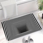 3D-Loch-Optische-Täuschung-Fußmatte | Geometrischer Eingangs-Teppich