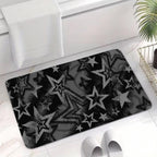 Tapis de sol Grunge étoile noire | Décoration gothique vieillie