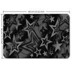 Tapis de sol Grunge étoile noire | Décoration gothique vieillie