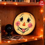 Panneau métallique Citrouille Épouvantail Rustique | Décoration d'automne et d'Halloween
