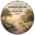 Metal Sign Proverbs 3:6 - Acknowledge Him Rustic Christian Wall Decor, Faith Gift