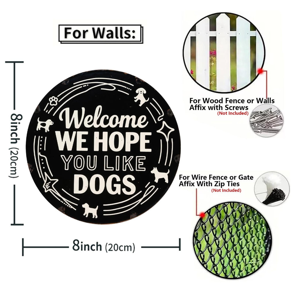 Dog Lover Tin Sign: Paw Print, Dog Quotes, Home Decor (8x8 Inch)