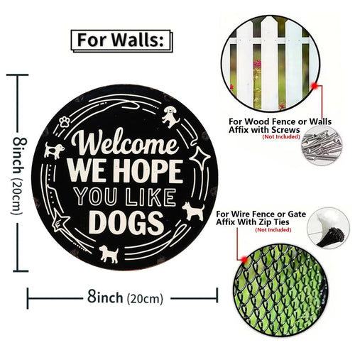 Dog Lover Tin Sign: Paw Print, Dog Quotes, Home Decor (8x8 Inch)