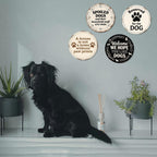 Blechschild Hundeliebhaber | Pfotenabdruck, Hunde-Zitate, Heimdekoration (20x20 cm)
