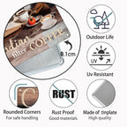 Vintage Coffee Art Metal Sign, Cappuccino, Latte, Espresso Print