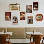 Vintage Coffee Art Metal Sign, Cappuccino, Latte, Espresso Print