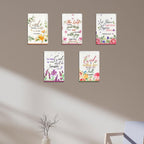 Blumen-Schriftzug Metallschild | Inspirierende Vintage Heimdekoration (20x30cm)