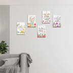 Blumen-Schriftzug Metallschild | Inspirierende Vintage Heimdekoration (20x30cm)