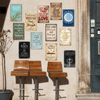 Pancarte métallique verset biblique inspirantArt mural religieux rustique