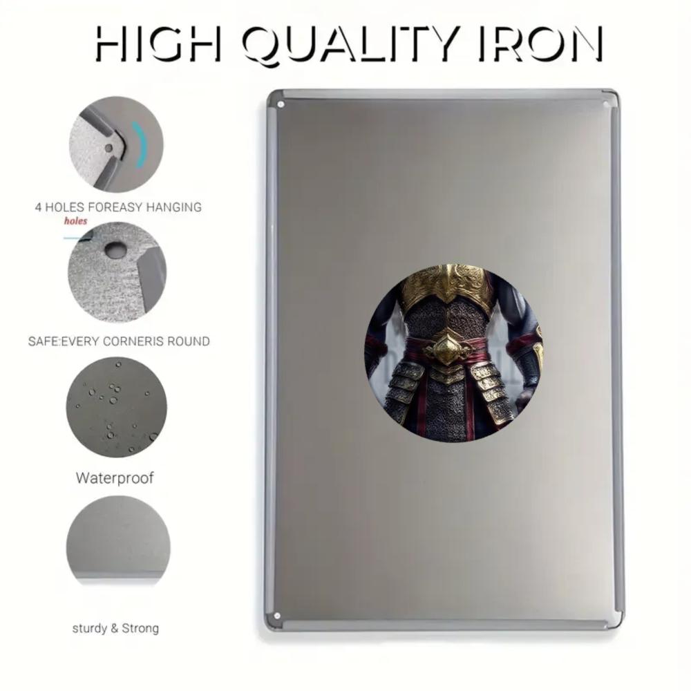 Warrior Armor Metal Tin Sign, Fantasy Game Room Decor