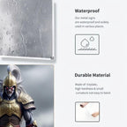 Warrior Armor Metal Tin Sign, Fantasy Game Room Decor