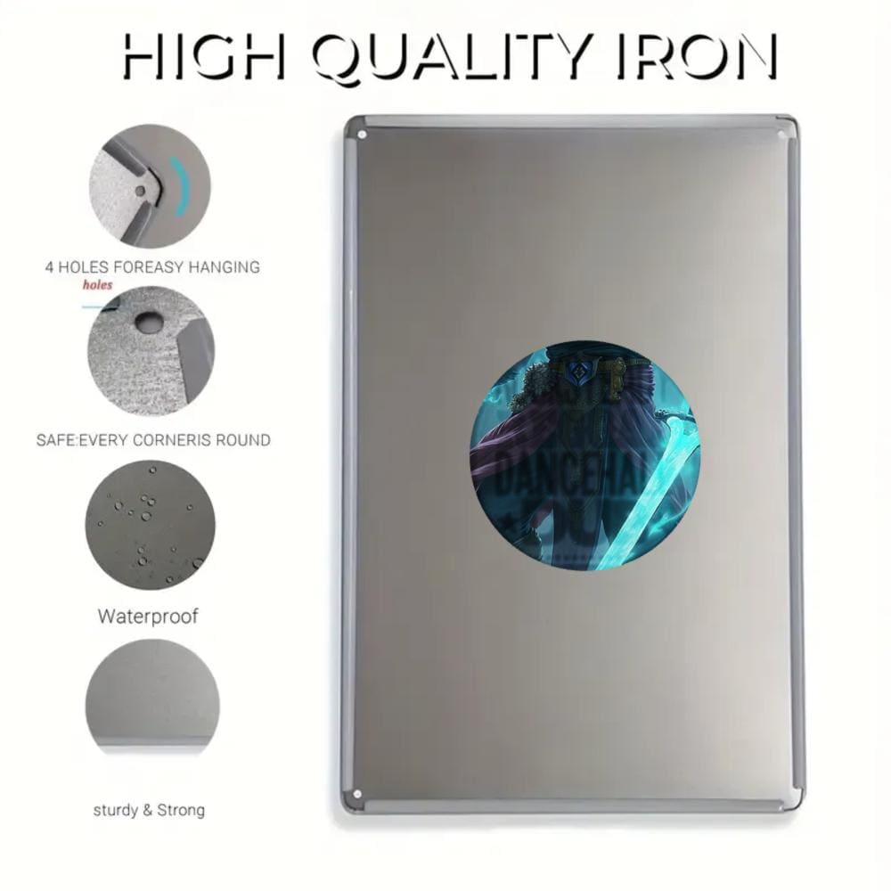 Dragon Warrior Metal Tin Sign, Game Room Decor (8x12 Inches)