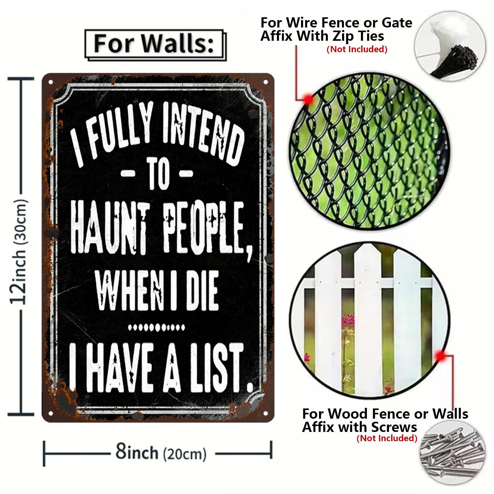 Funny Quotes Metal Sign, Rustic Vintage Style Wall Decor