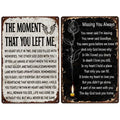 Memorial Poem Metal Wall Sign - Missing You Always, Remembrance Decor